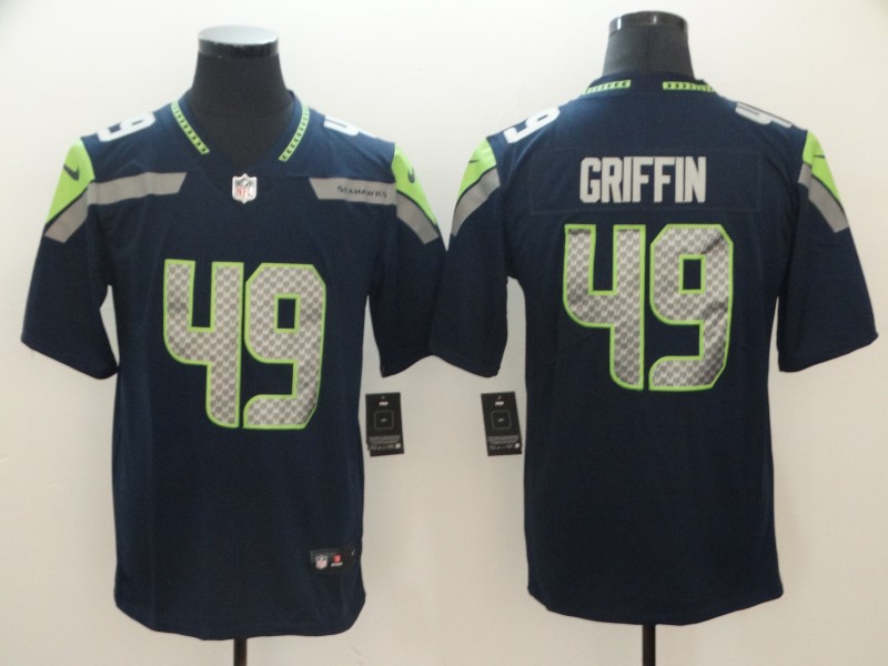 Men's Seattle Seahawks Shaquem Griffin #49 Navy Jersey